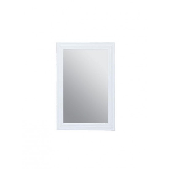 TechnoSet Ορθογώνιος Καθρέπτης Μπάνιου από Μέταλλο 50x70cm Λευκός